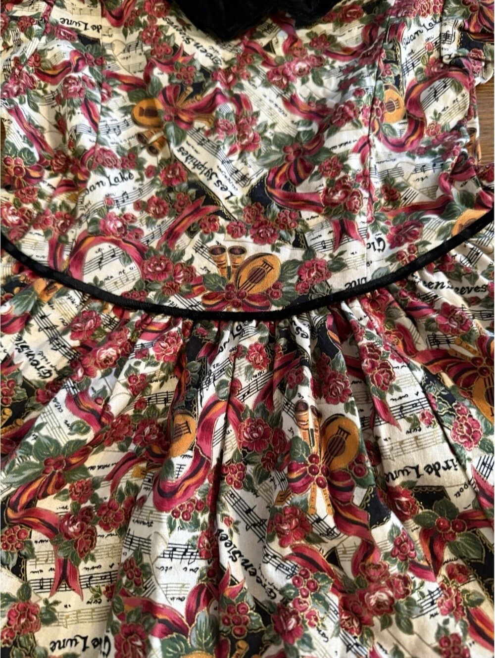 Petals San Francisco Vintage Girls Holiday Dress 1990s Made In USA READ 18 Month